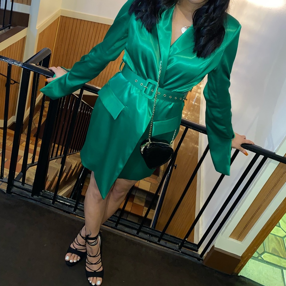 Green Blazer Dress w/ belt